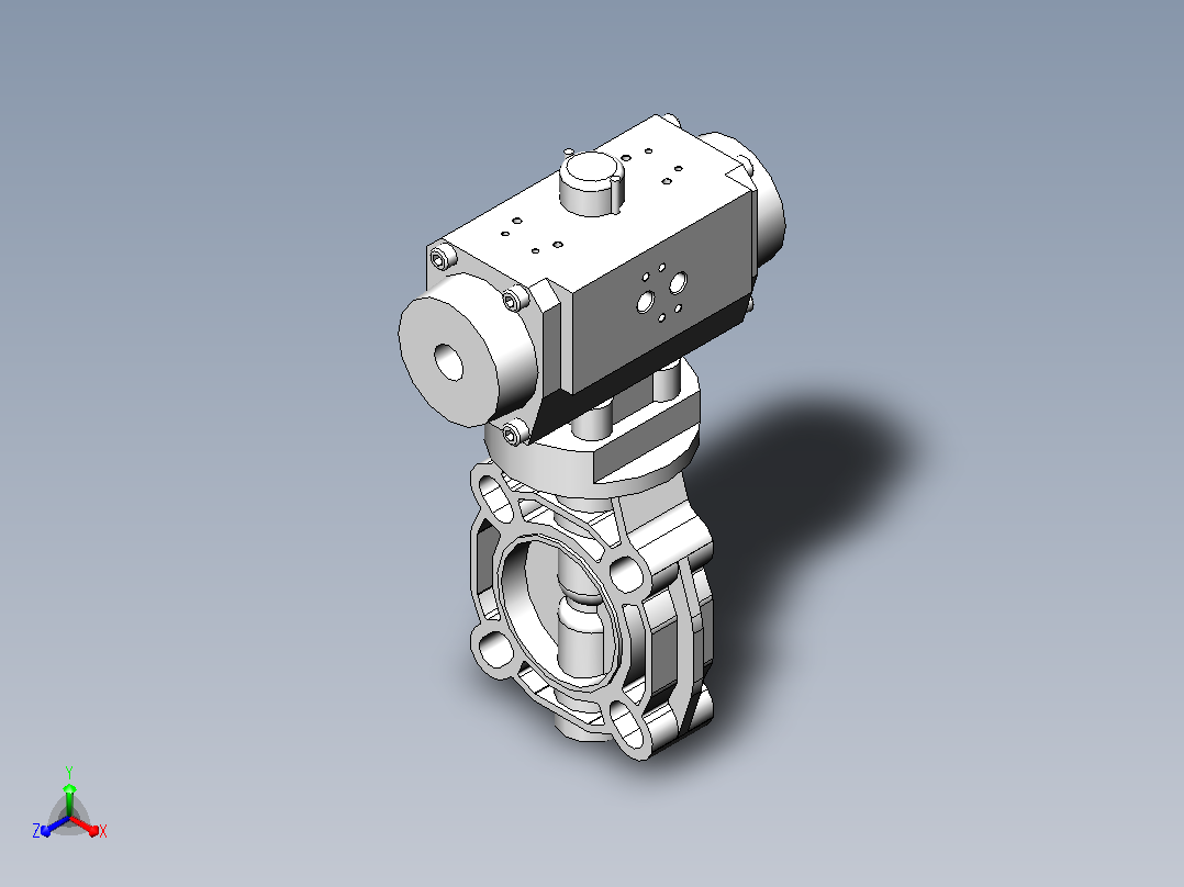 butterfly_valve_pneumatic_actuation_da_d_63_-_75蝶阀正等轴测图