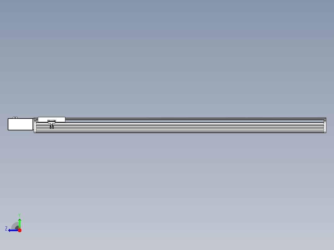 皮带直线轴半封闭可选导轨TPA-HNB-202D-140-L1800-MR-C-P75-N3右视图