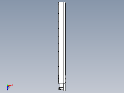 皮带直线轴半封闭可选导轨TPA-HNB-202D-140-L1800-MR-C-P75-N3俯视缩略图