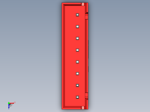连接器红色JST XH 8针2.54 mm俯视缩略图
