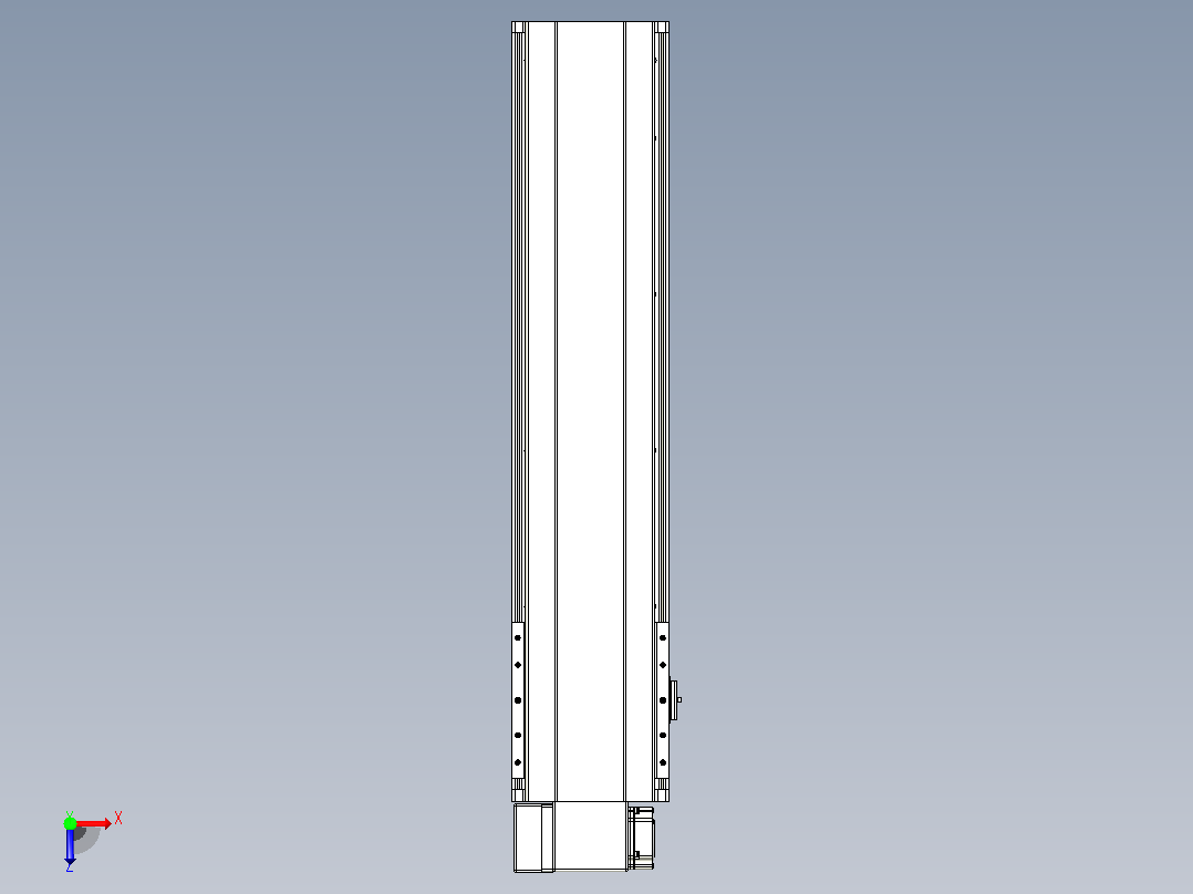 皮带直线轴半封闭可选导轨TPA-HNB-202D-140-L650-LP-Y-P75-N3俯视图