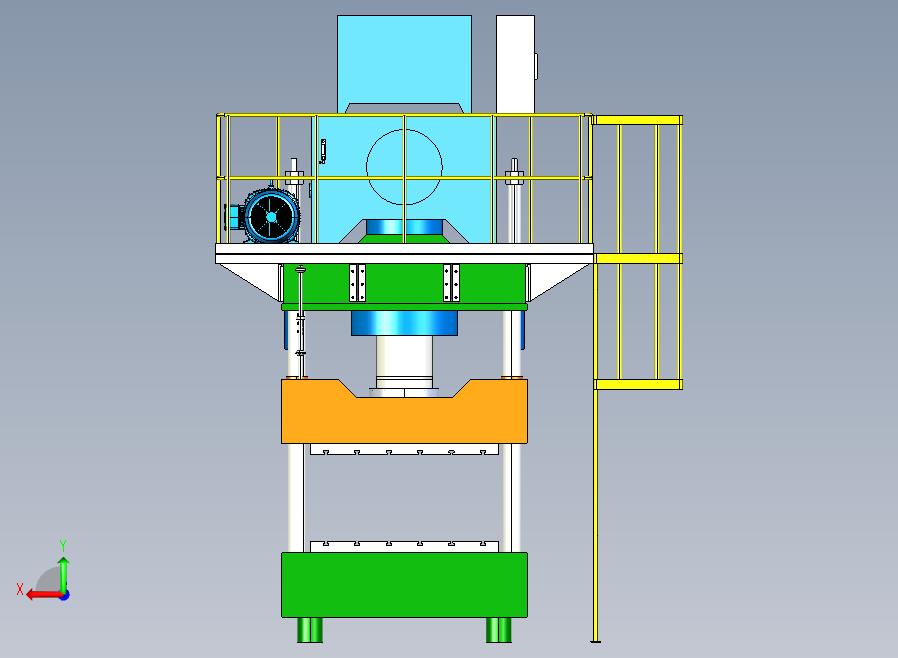 B15-机床600T油压机后视图