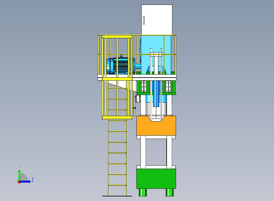 B15-机床600T油压机左视图