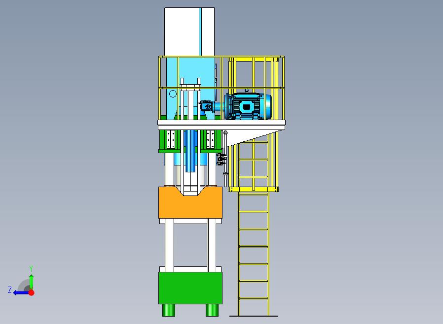 B15-机床600T油压机右视图