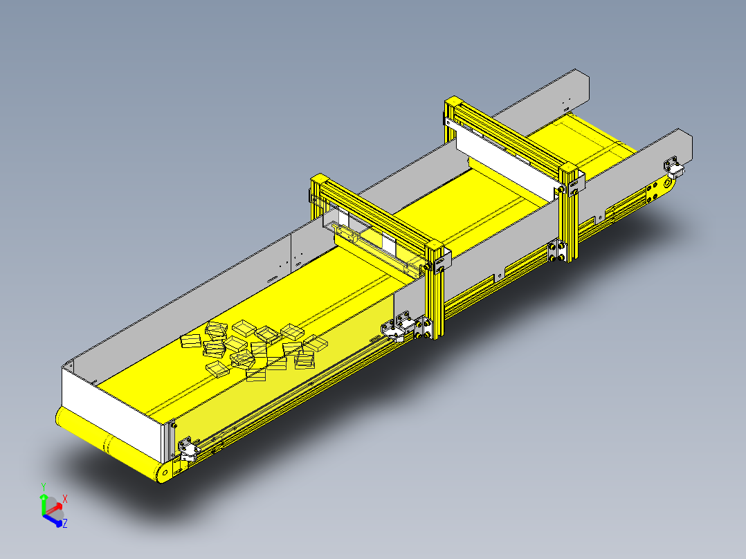安装输送机上散装工件的拆分刷子