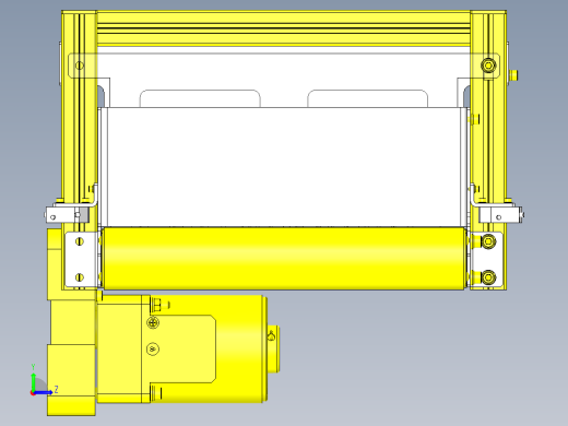安装输送机上散装工件的拆分刷子前视缩略图