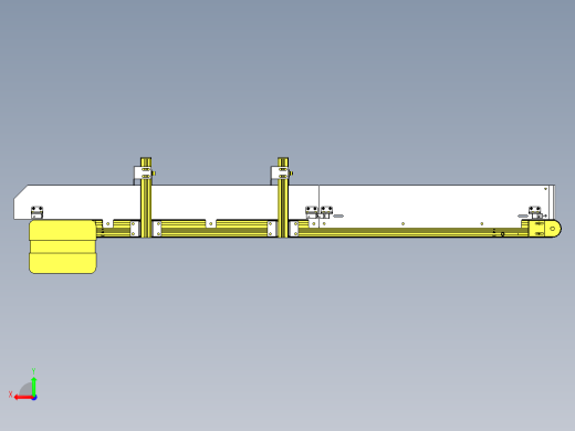 安装输送机上散装工件的拆分刷子左视缩略图
