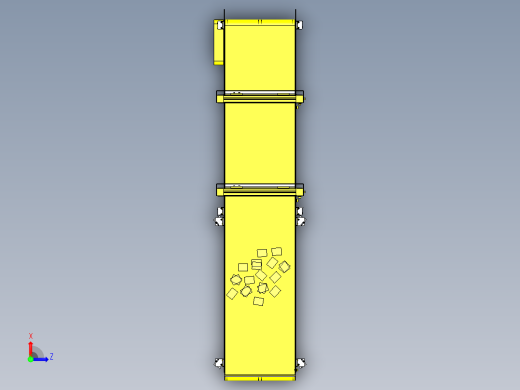 安装输送机上散装工件的拆分刷子俯视缩略图