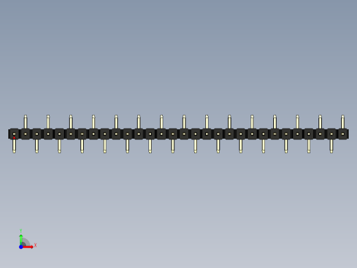 彩色公排针 100mil 2.54mm 系列-DS1022_black_30p_100mil_Type_SMT_R2_rev1.0前视缩略图