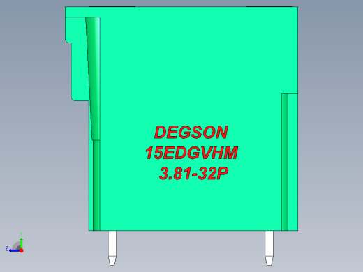 DEGSON 15EDG（公头） 3.81mm 螺钉锁紧，插拔式接线端子 FullPack-15EDGVHM-3.81-32P-14-00AH右视缩略图