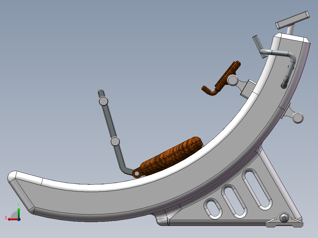 卷腹健身一体机后视图