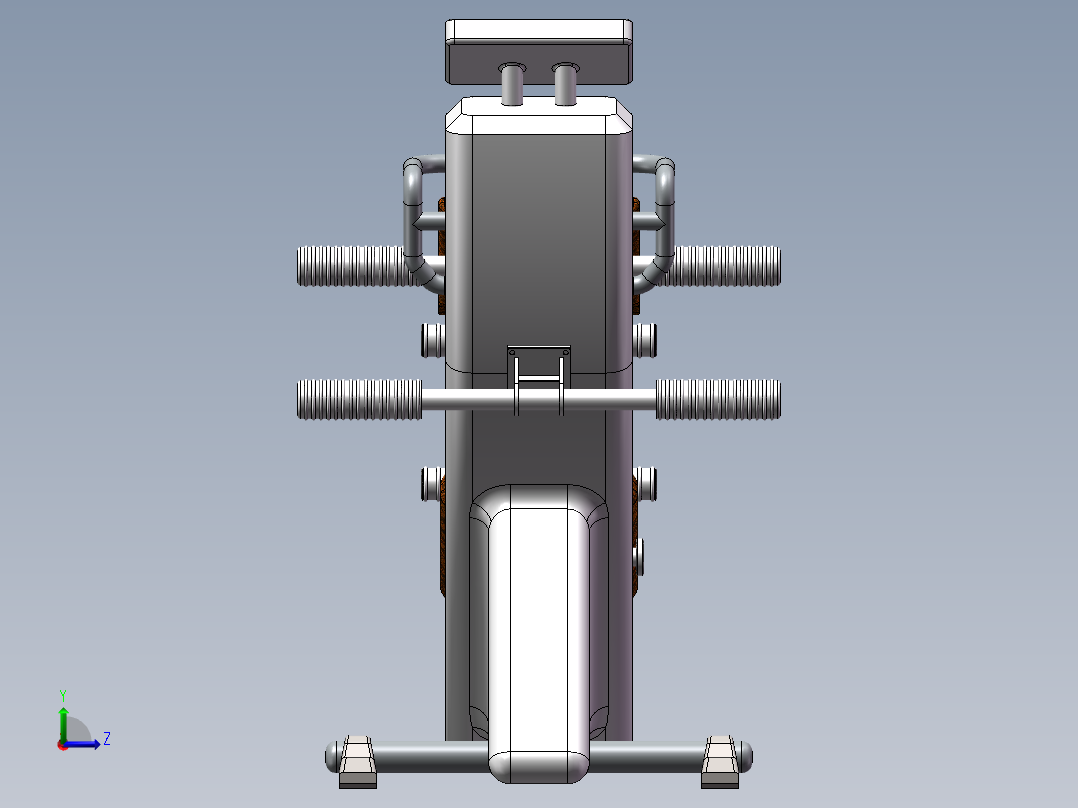 卷腹健身一体机左视图