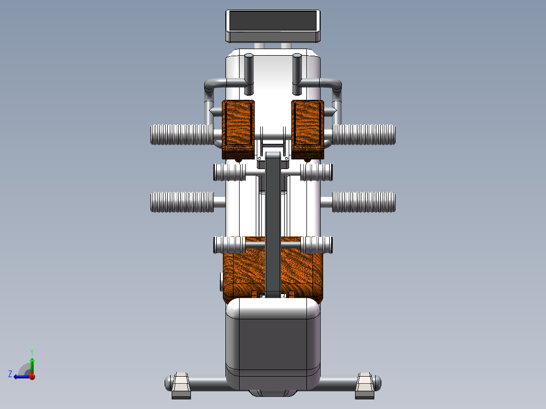 卷腹健身一体机右视图