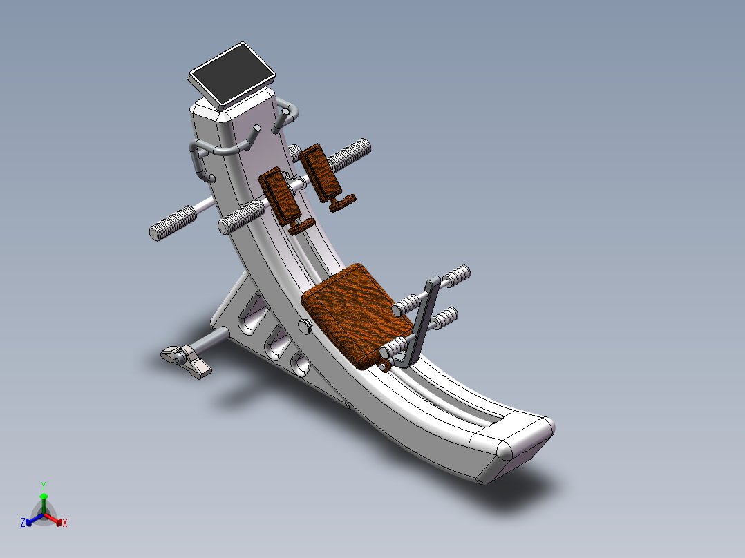 卷腹健身一体机正等轴测图