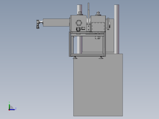 高温、真空卸料机左视缩略图