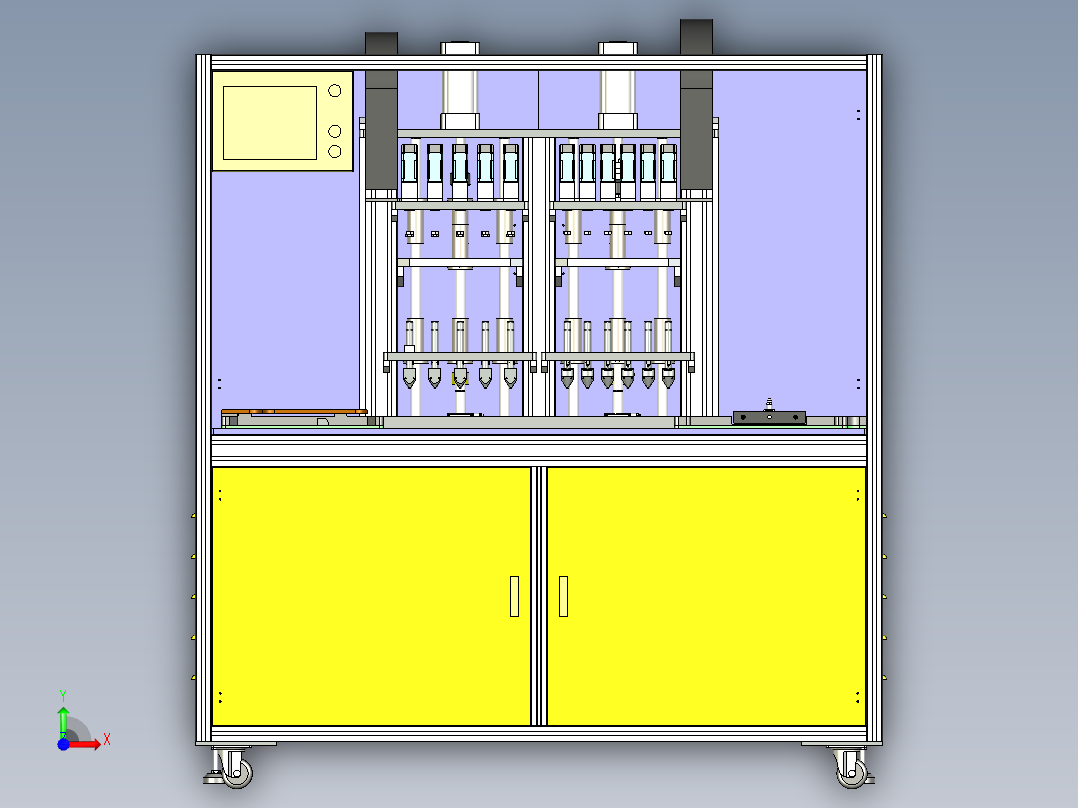 多头螺丝自动锁付机前视图