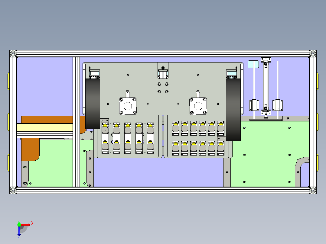 多头螺丝自动锁付机俯视图