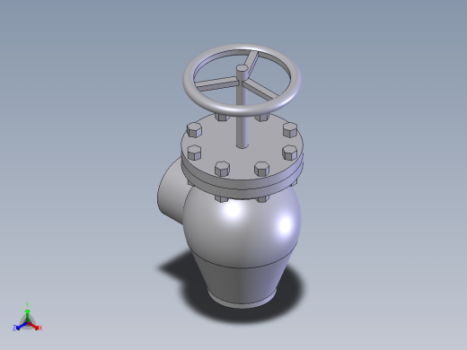 ngle valve (asme b16.34) bw - 150-2500正等轴测缩略图