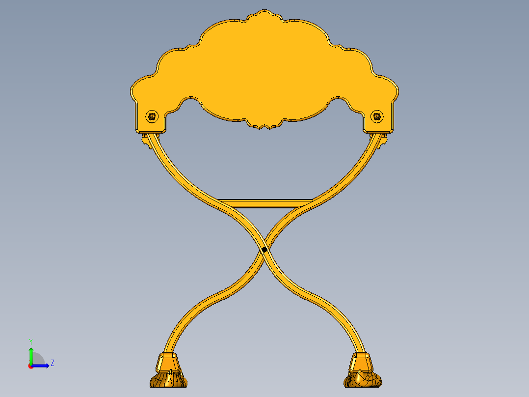 萨沃纳罗拉折叠椅椅子左视图