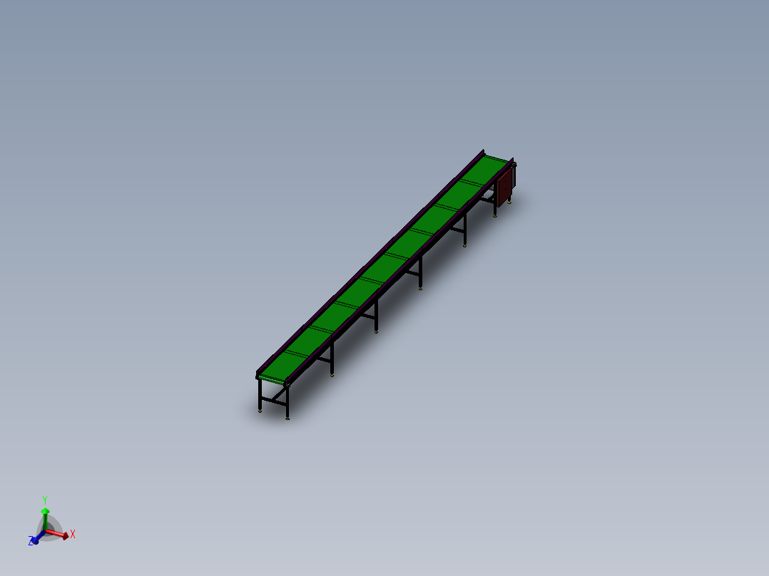10米PVC输送线 3D模型
