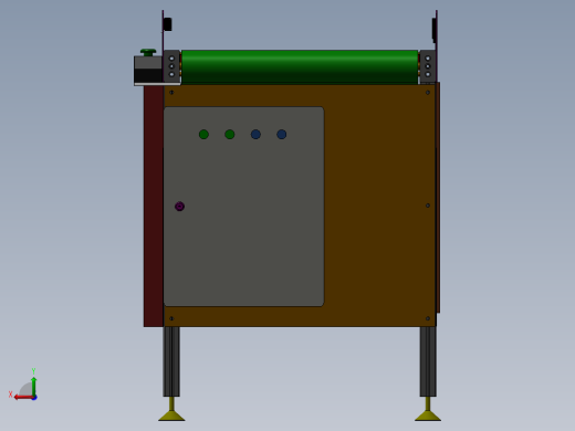 10米PVC输送线 3D模型后视缩略图