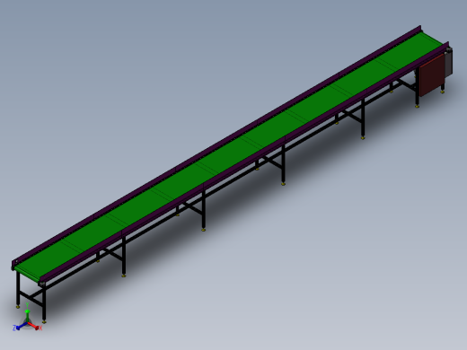 10米PVC输送线 3D模型正等轴测缩略图