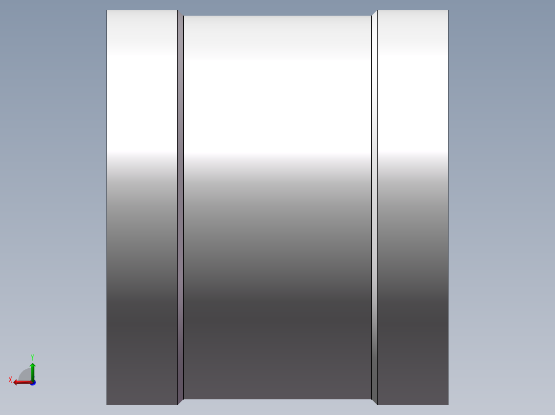 管箍-等径有边 DN50后视图