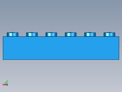 乐高套装 4421基本积木-300923 Bright Blue Brick 1 x 6.STEP后视缩略图