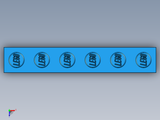 乐高套装 4421基本积木-300923 Bright Blue Brick 1 x 6.STEP俯视缩略图