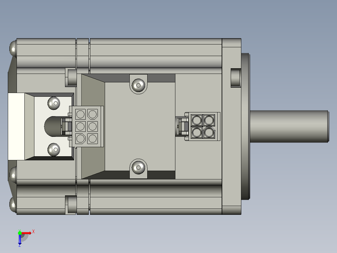 200W MSMJ伺服马达俯视图