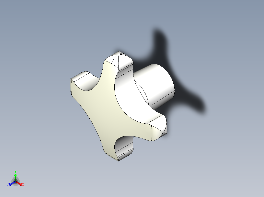 星型把手(鑄鋼)2462-3D多系列多零件图纸模型正等轴测图