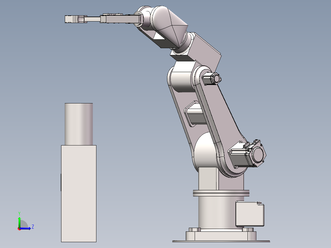 三轴旋转机械臂左视图