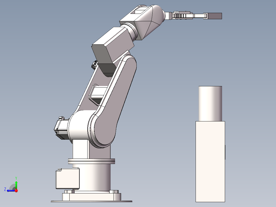 三轴旋转机械臂右视图