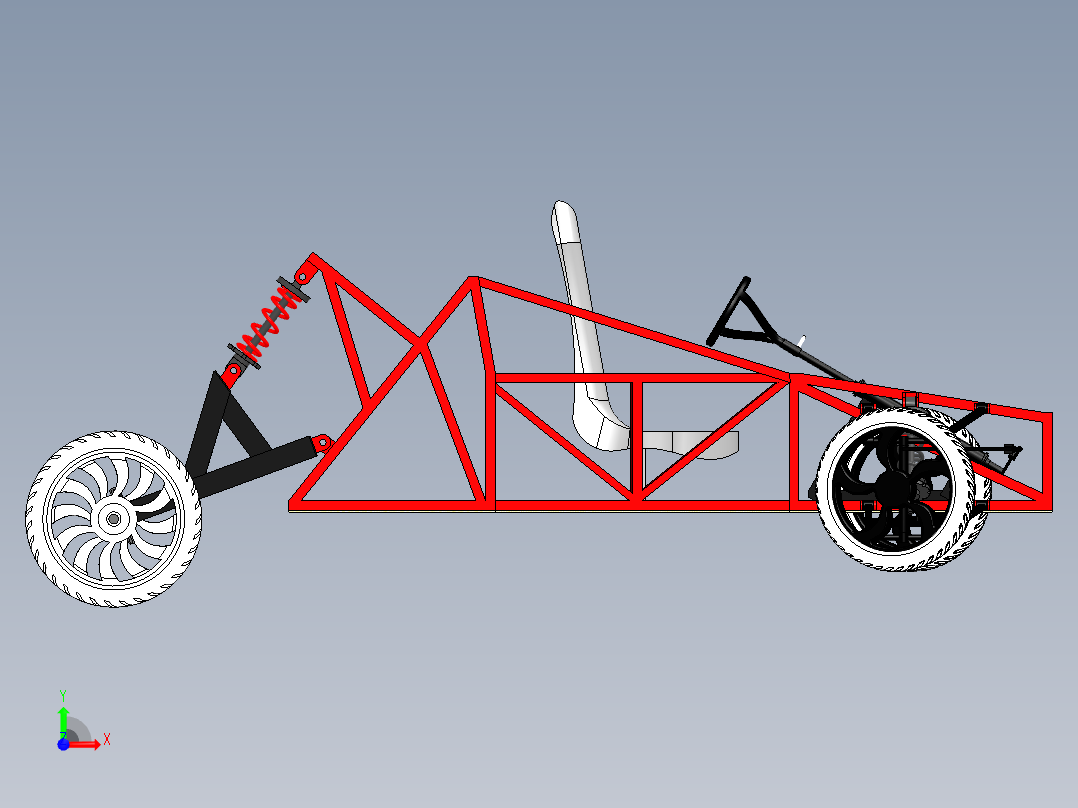 平行个人驱动混合车前视图