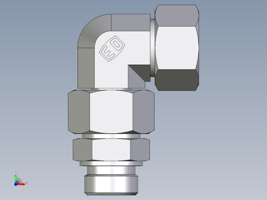 卡套式工业通用硬管接头EO_Assembled_adjustable_standpipe_elbow_EVW25SR71前视缩略图