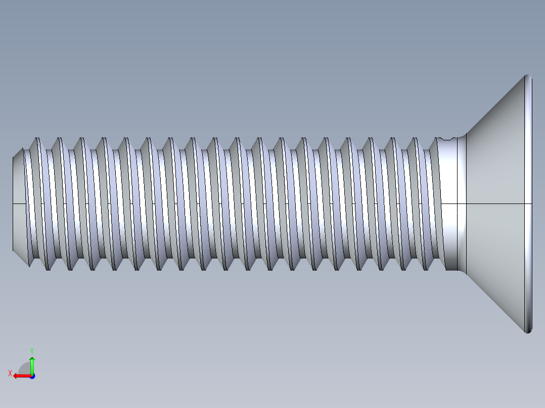 制沉头螺钉-M3_Countersunk_Screw_10后视图