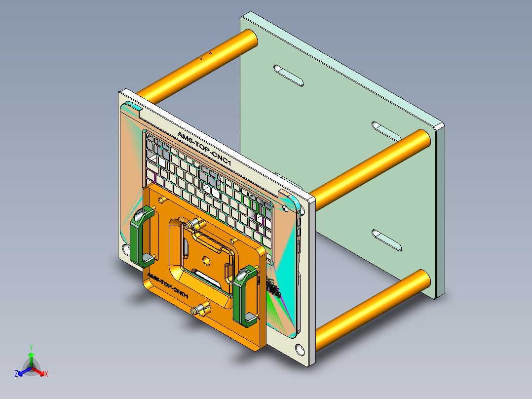 笔记本CNC工装夹具三维模型