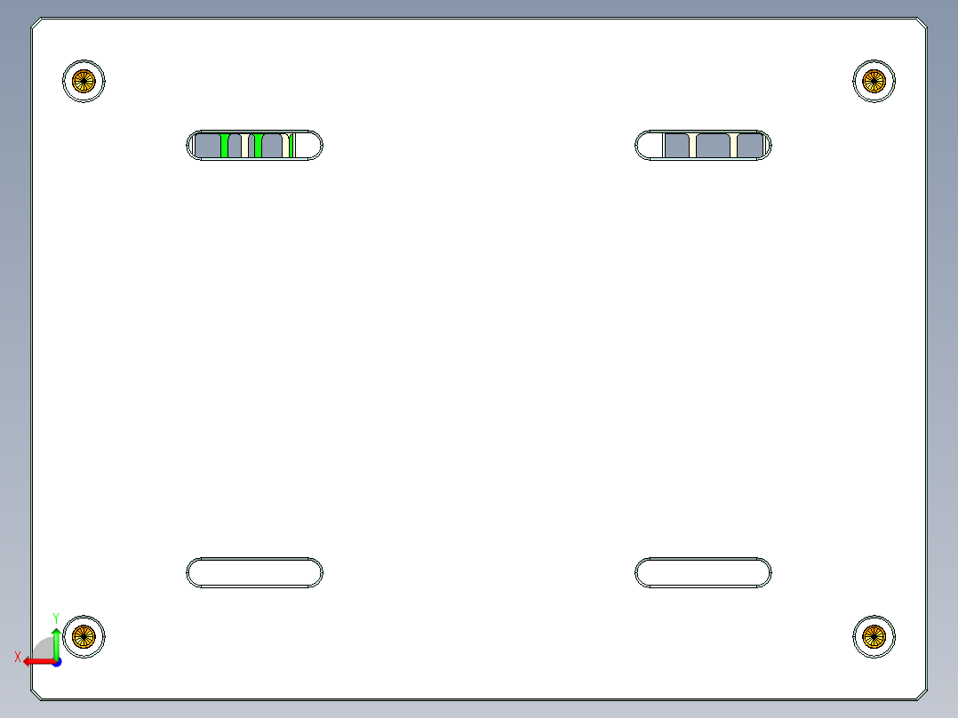 笔记本CNC工装夹具三维模型后视图