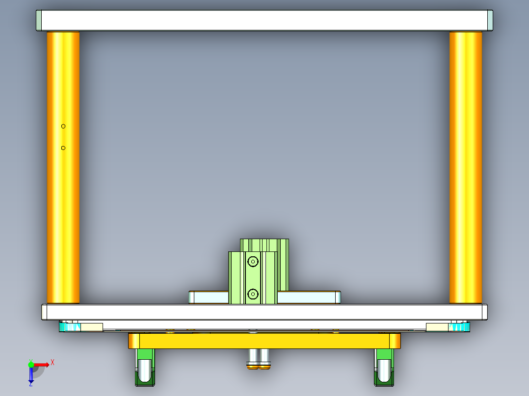 笔记本CNC工装夹具三维模型俯视图