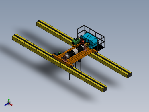 车间起重机天车sw23可编辑正等轴测缩略图