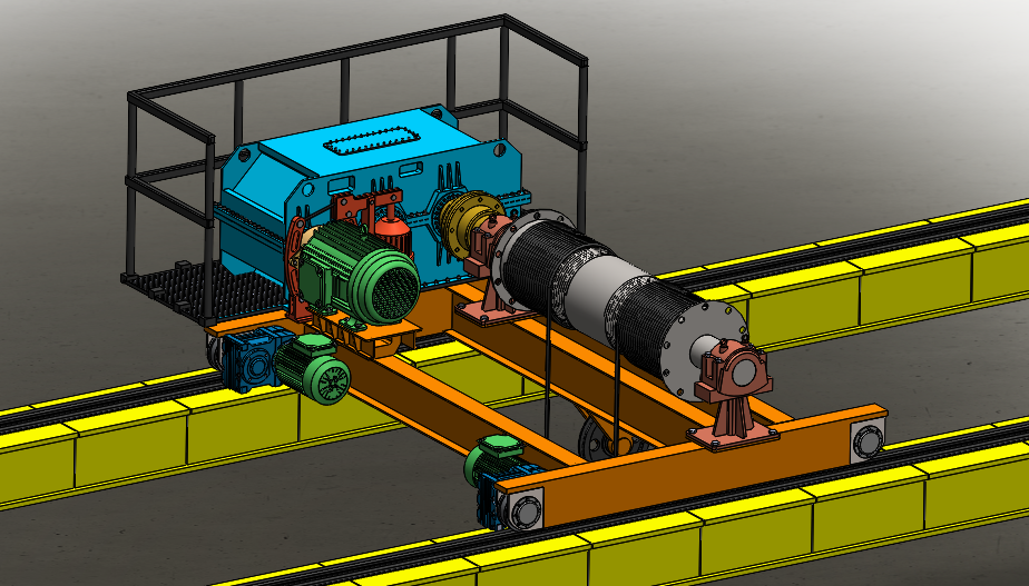 车间起重机天车sw23可编辑