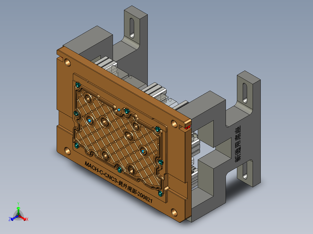 MACH-C笔记本CNC工装夹具三维模型-CNC3-铣外观面-200825