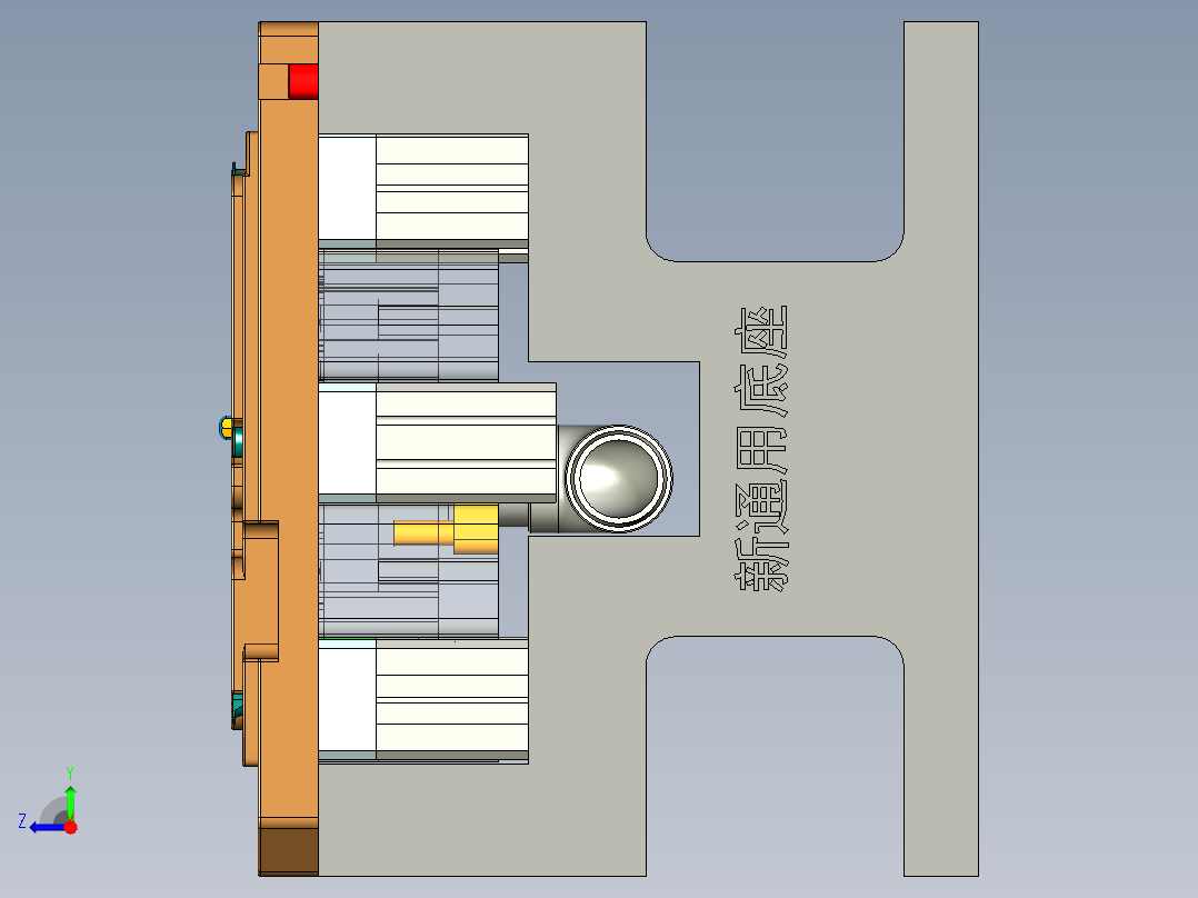 MACH-C笔记本CNC工装夹具三维模型-CNC3-铣外观面-200825右视图