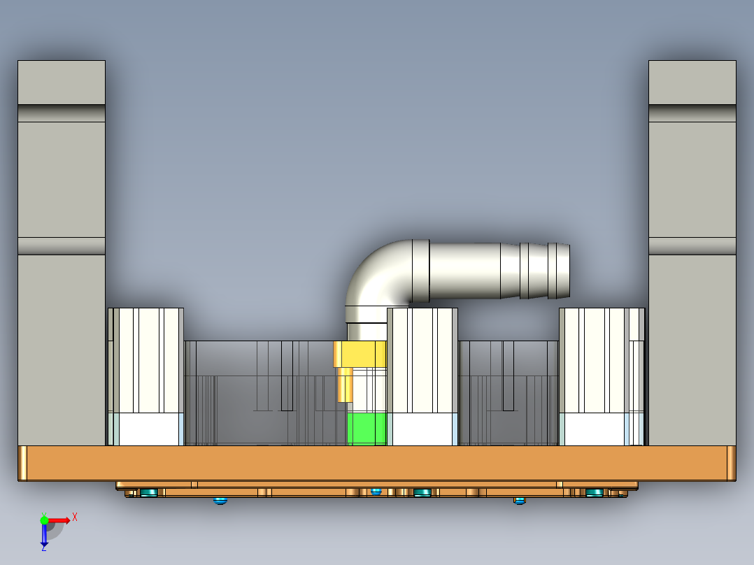 MACH-C笔记本CNC工装夹具三维模型-CNC3-铣外观面-200825俯视图