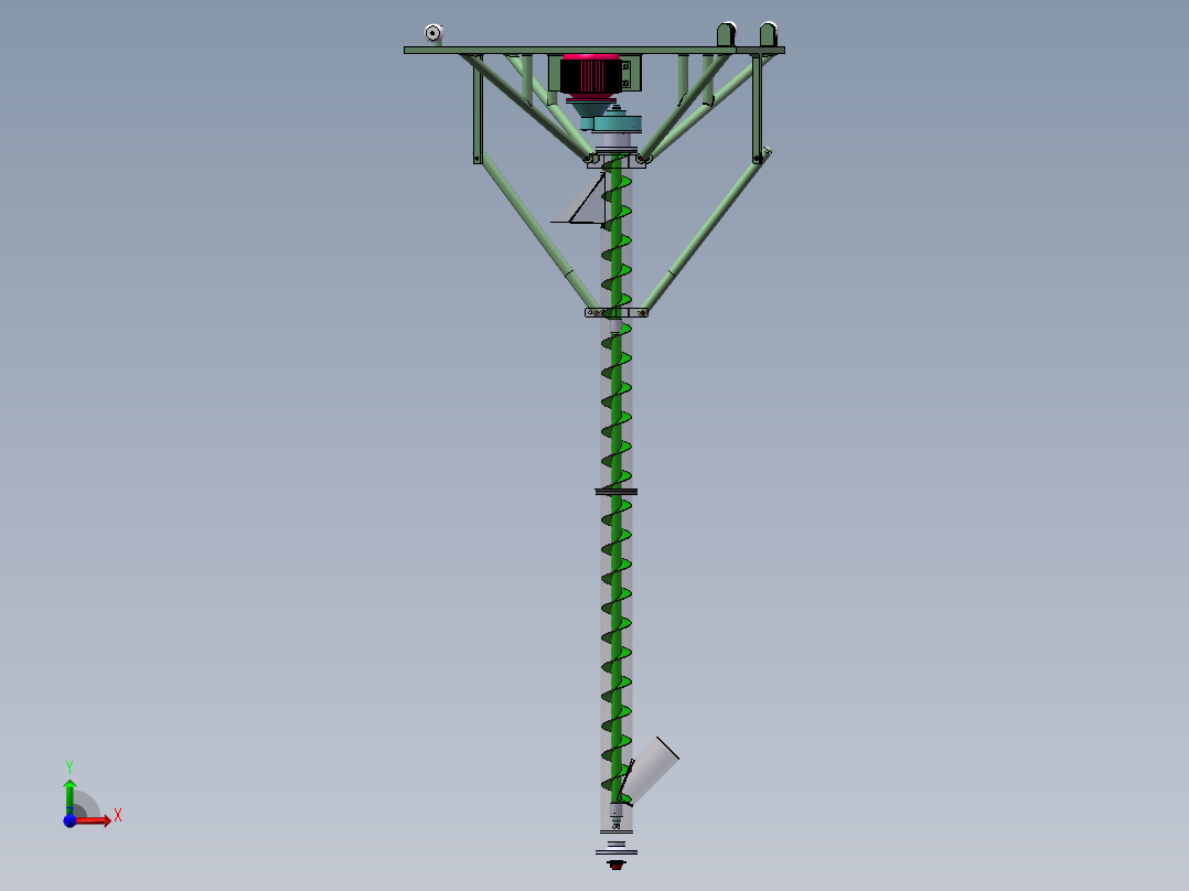 建筑用垂直运输机的设计前视图