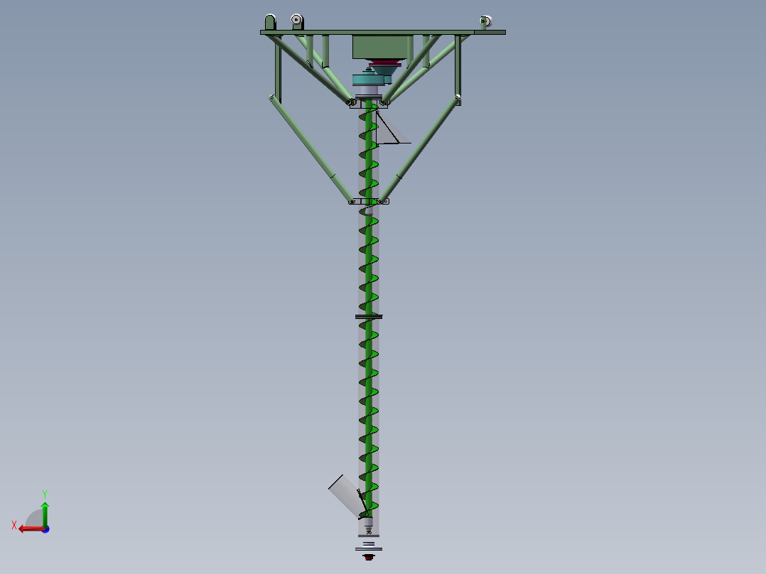 建筑用垂直运输机的设计后视图