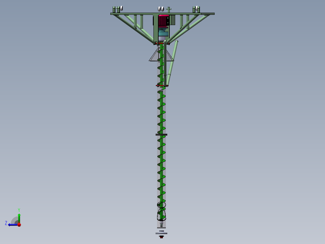 建筑用垂直运输机的设计右视图