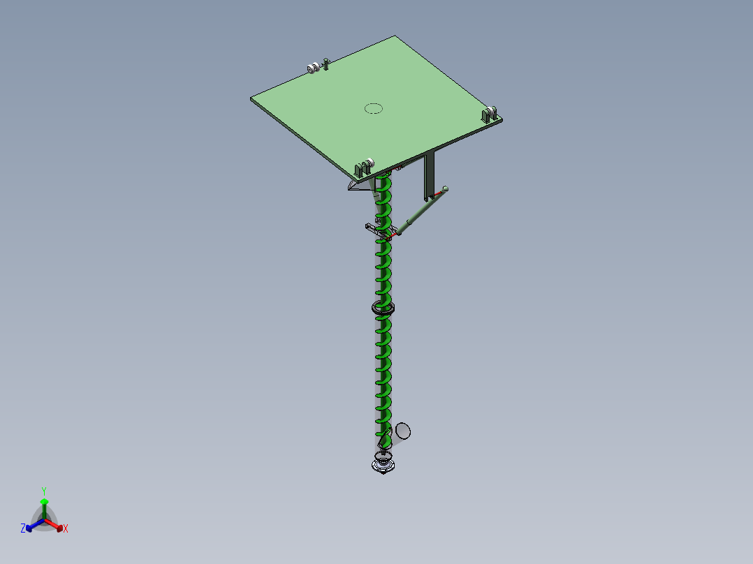 建筑用垂直运输机的设计正等轴测图
