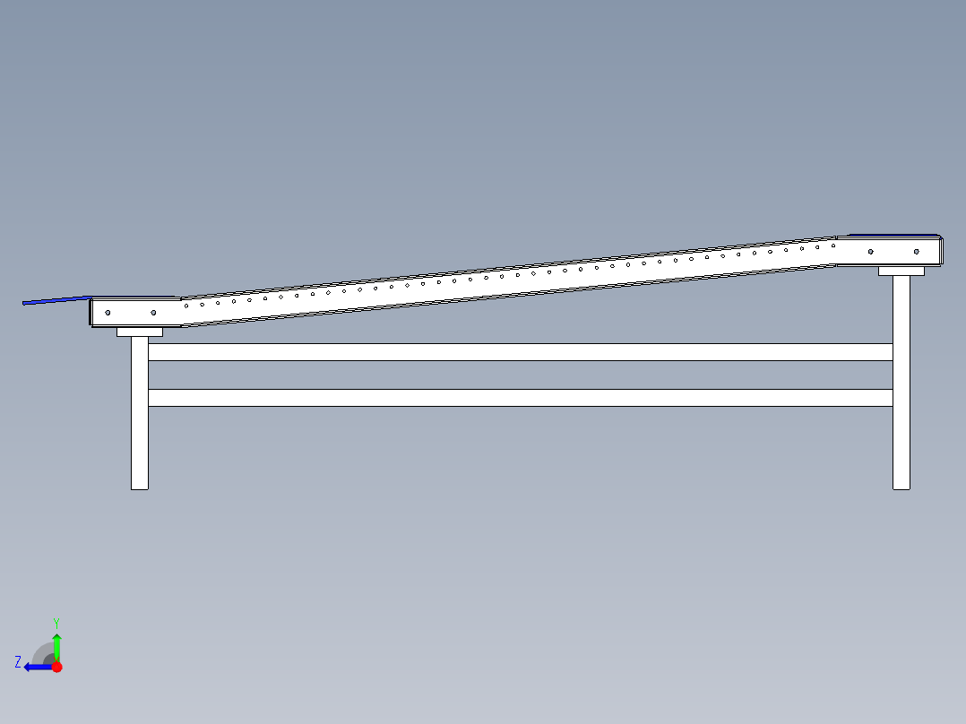 辊道输送机右视图