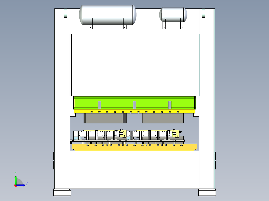 液压冲床左视图